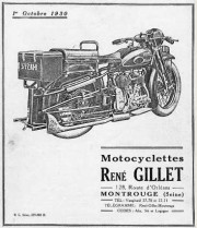 Publicité René Gillet 1930