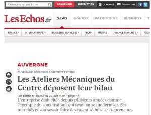 Article Les Echos 1991