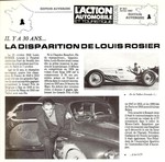30ième anniversaire de la disparition de Louis Rosier